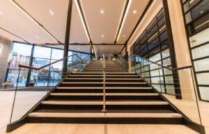 Apex Plaza stairway bottom